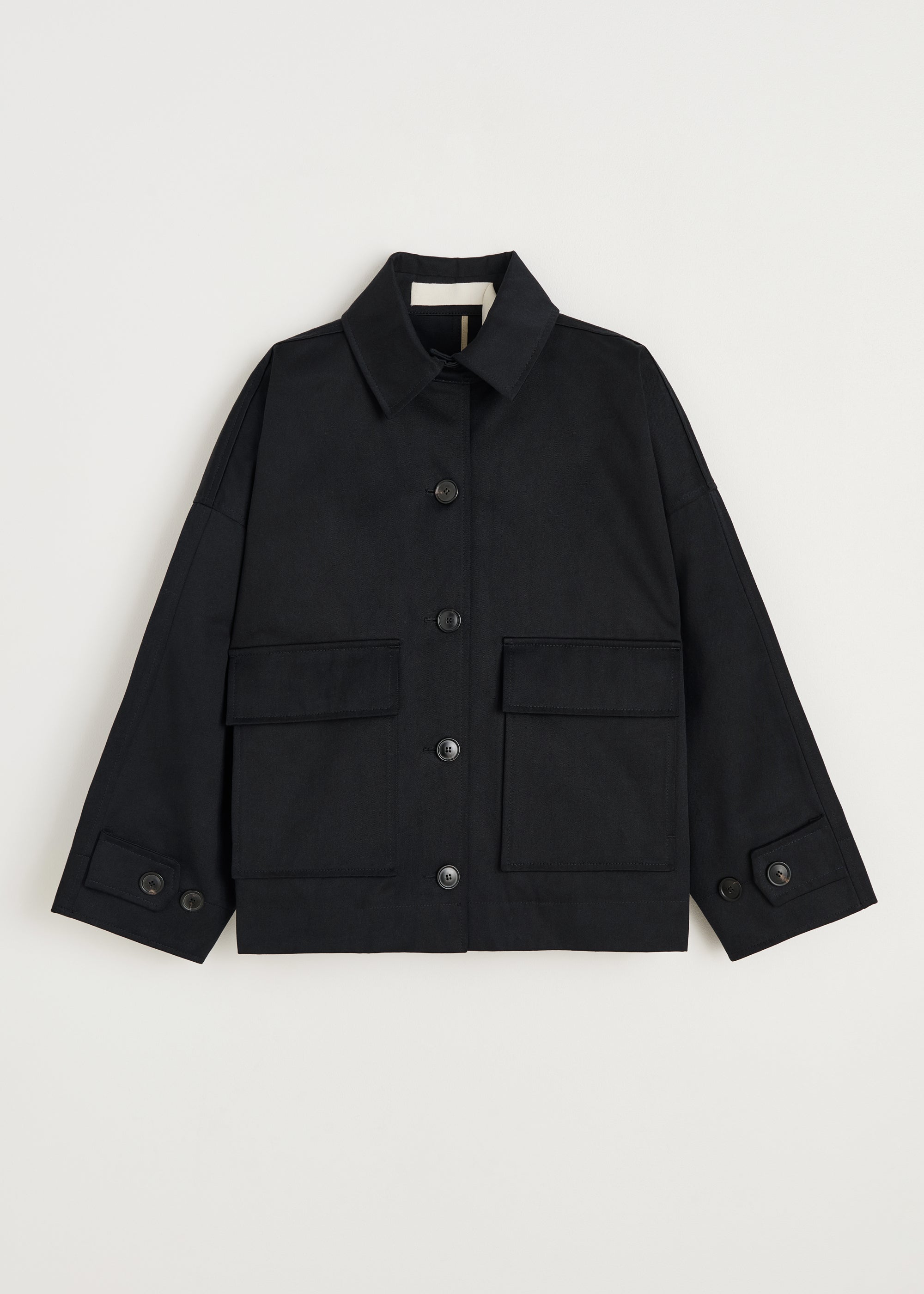 Ritu jacket twill | Black Navy Jacket aiayu