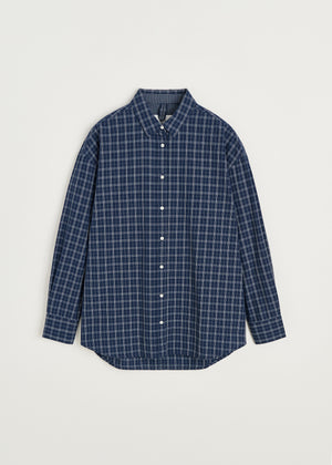 Shirt check | Mix Navy Shirt Woven aiayu