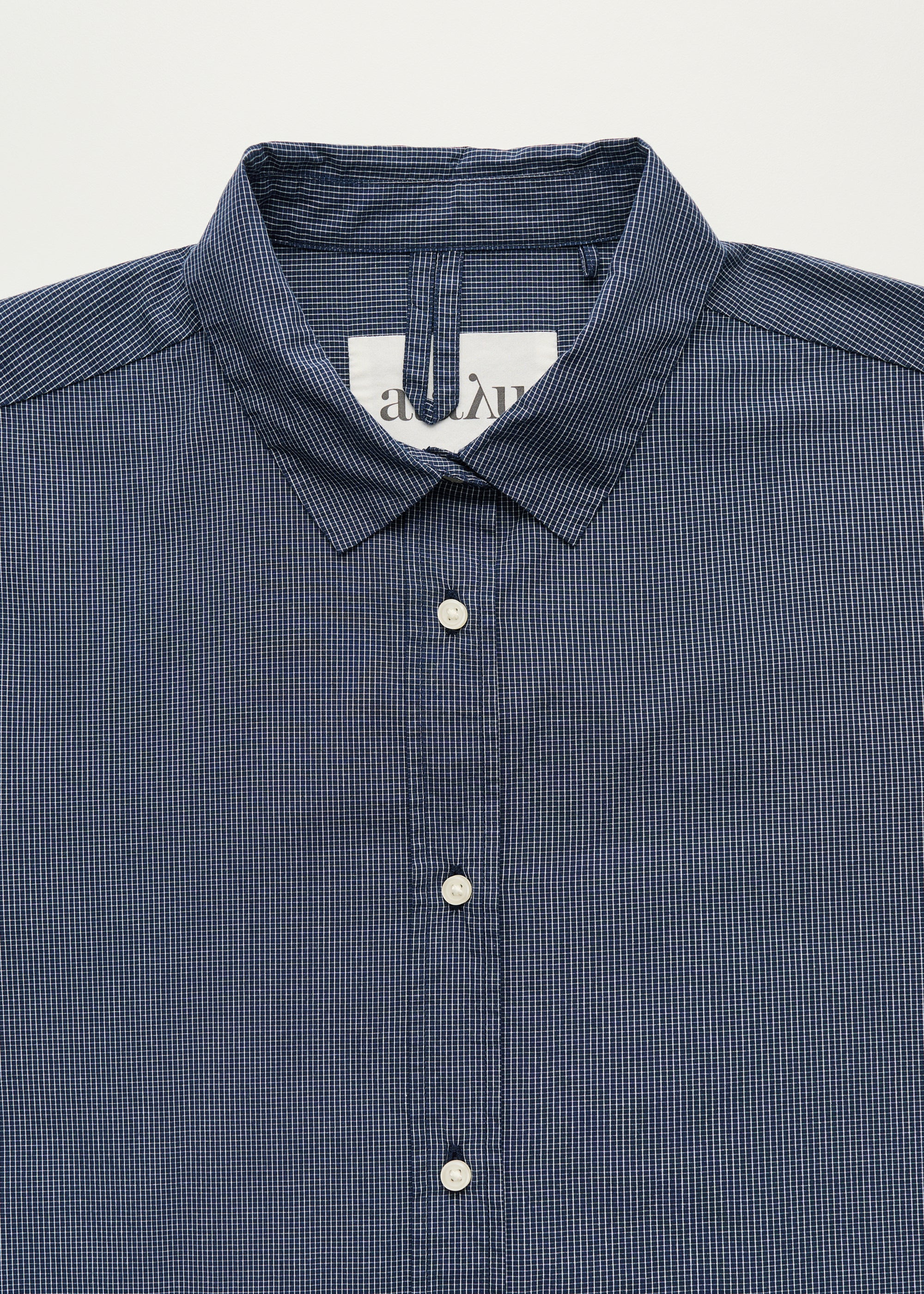 Shirt check | Navy Check Shirt Woven aiayu