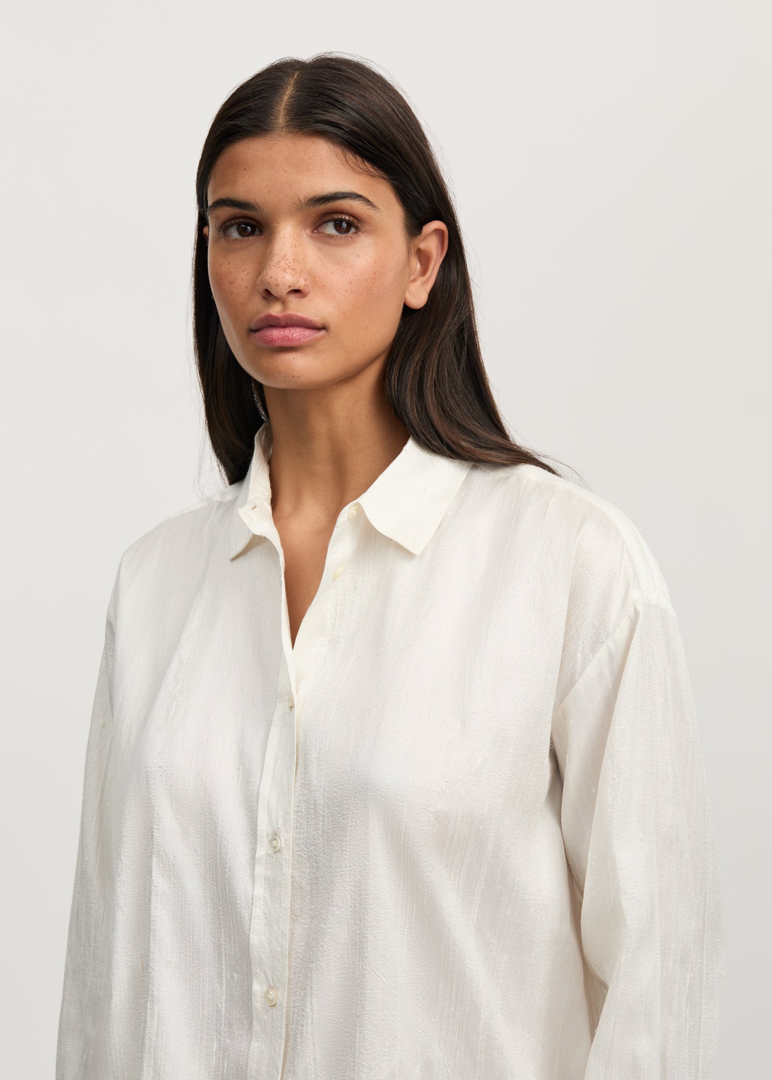 Shirt – recycled silk | Pure Ecru Shirt Woven aiayu