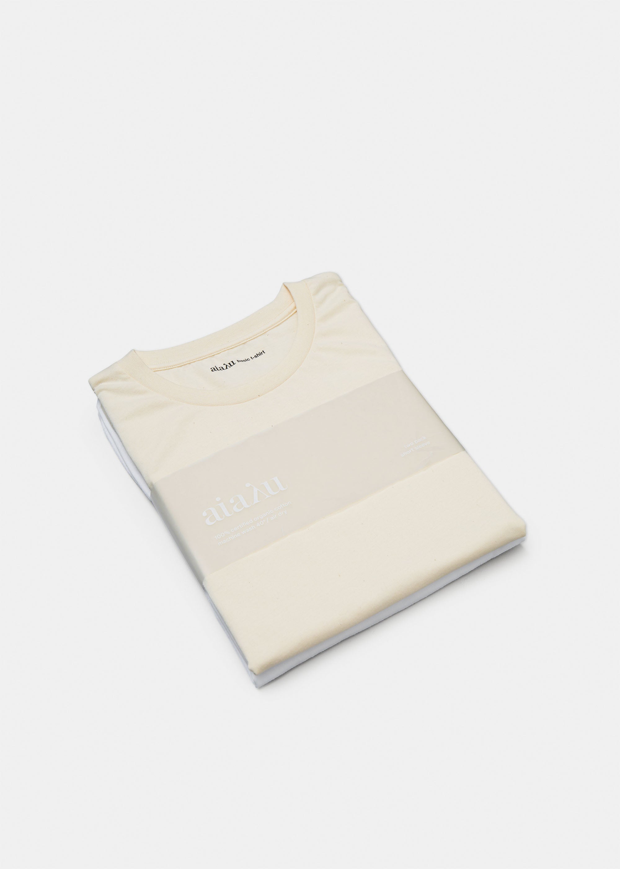 Short sleeve tee - two pack | White & Undyed