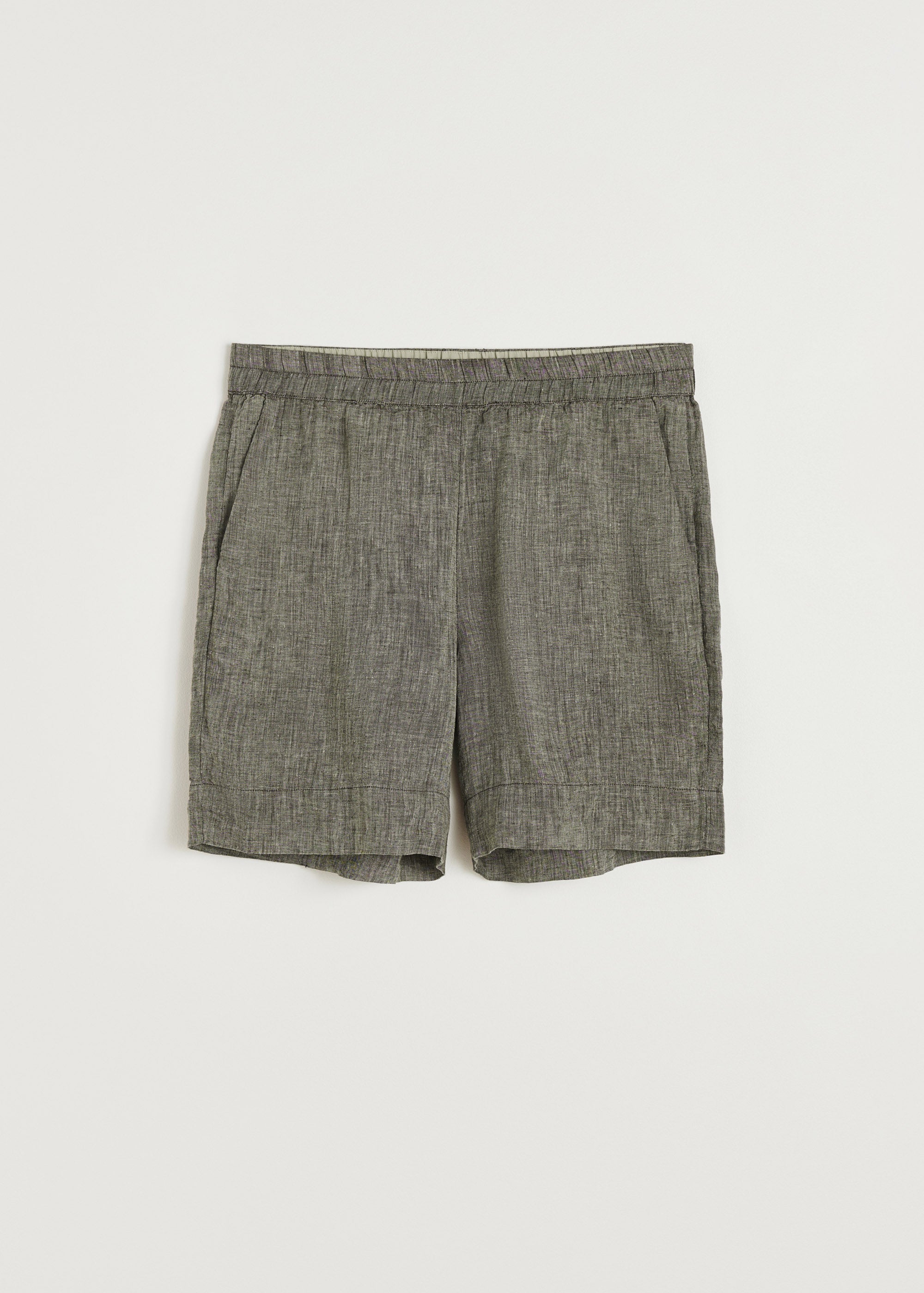 Shorts long linen | Brown