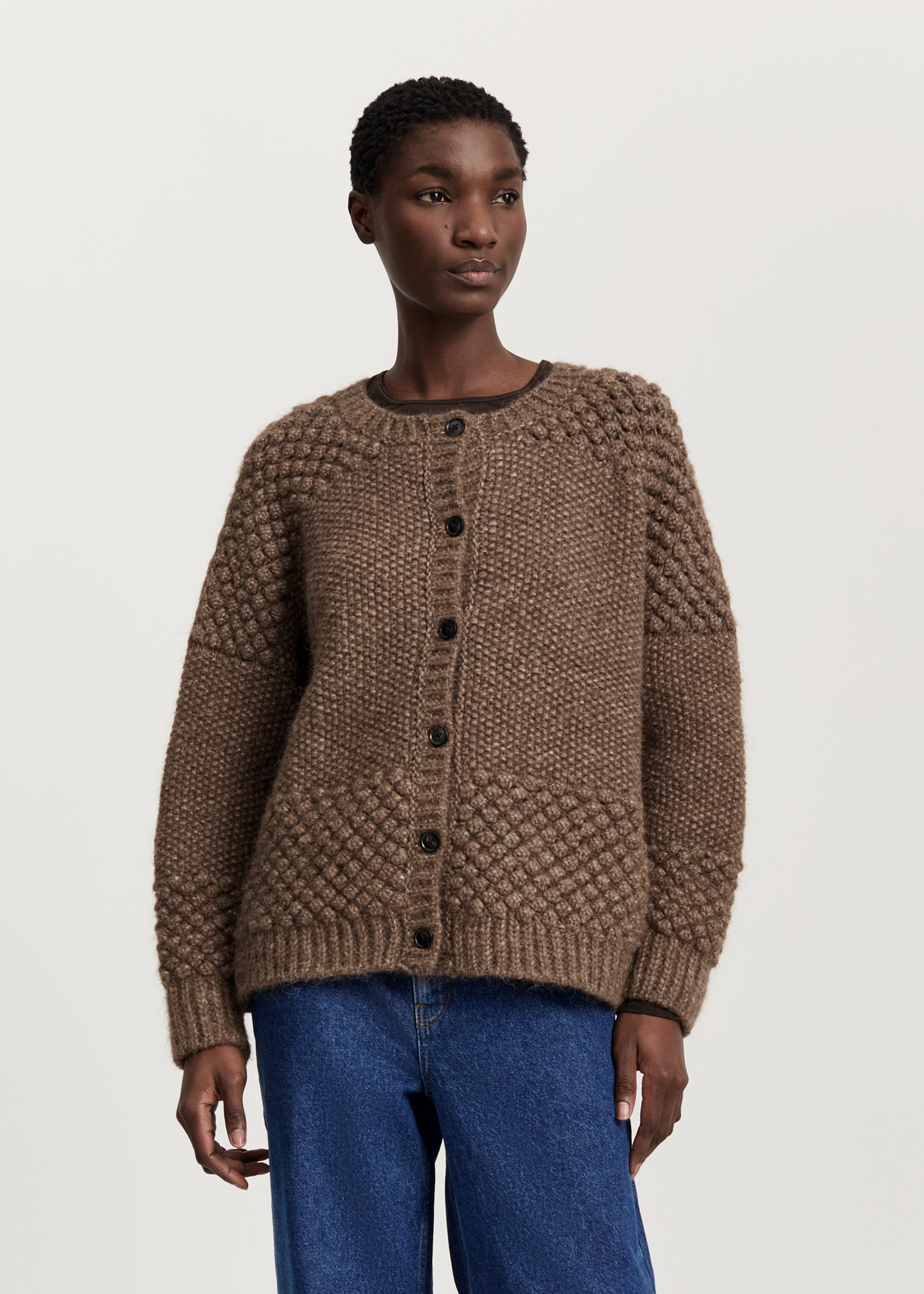 Sierra cardigan – llama wool | Pure Brownie