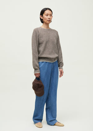 Suki striped sweater - pure llama | Mix Brown Sugar