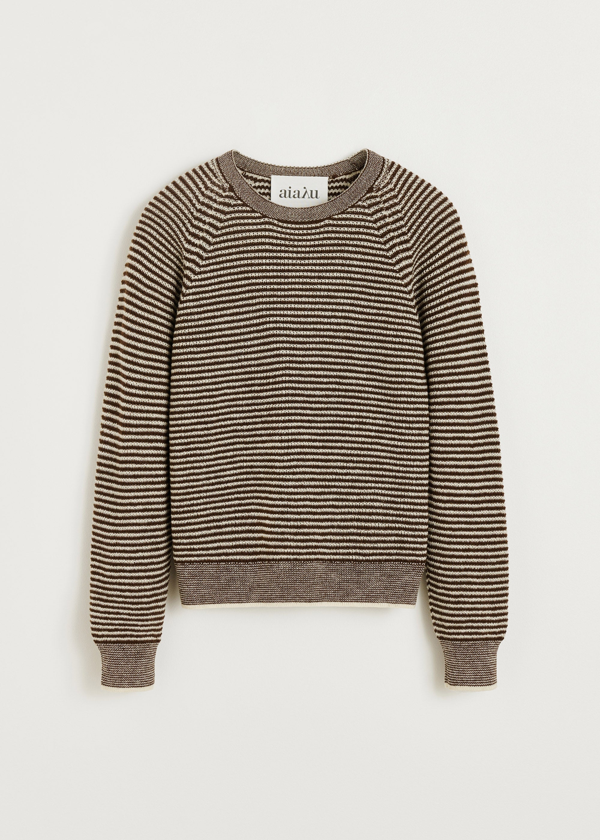 Suki striped sweater - highland wool | Mix Brown Sugar