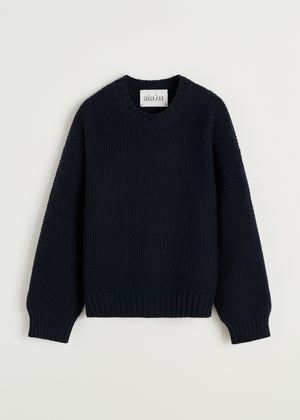 Vetla sweater – highland wool | Navy Sweater aiayu