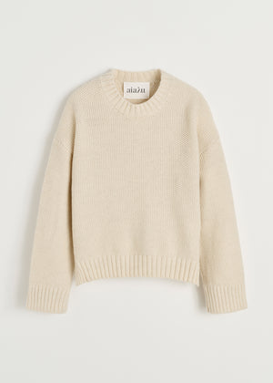 Vetla sweater – highland wool | Pure Ecru Sweater aiayu