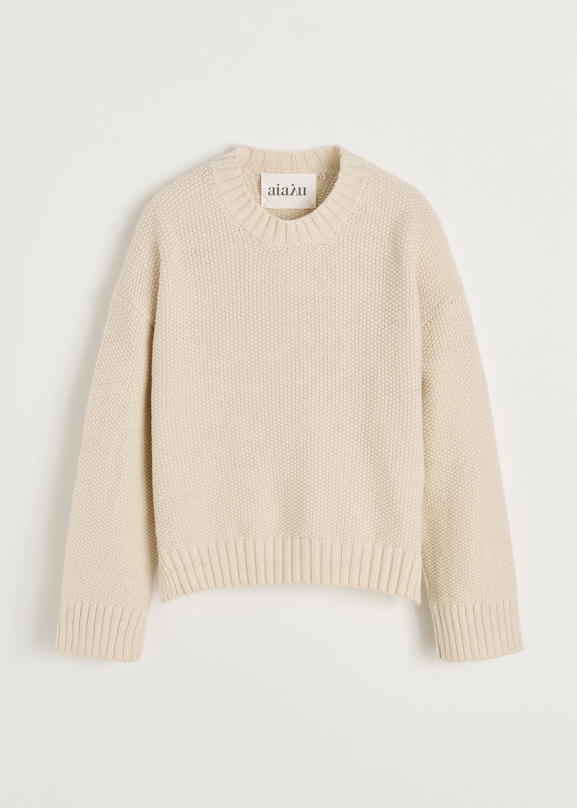 Vetla sweater – highland wool | Pure Ecru Sweater aiayu