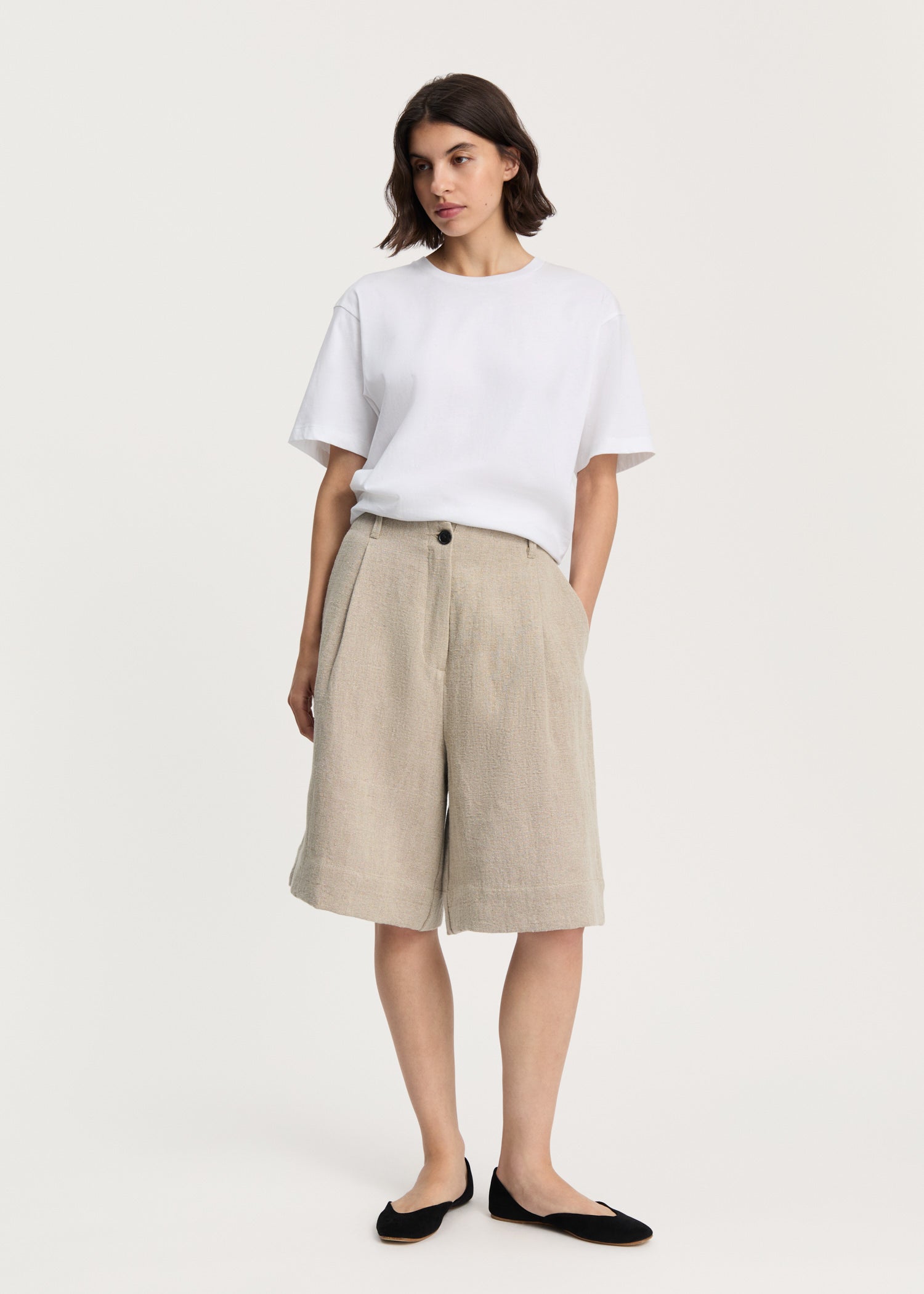 Willy shorts heavy linen | Pure Natural Shorts aiayu