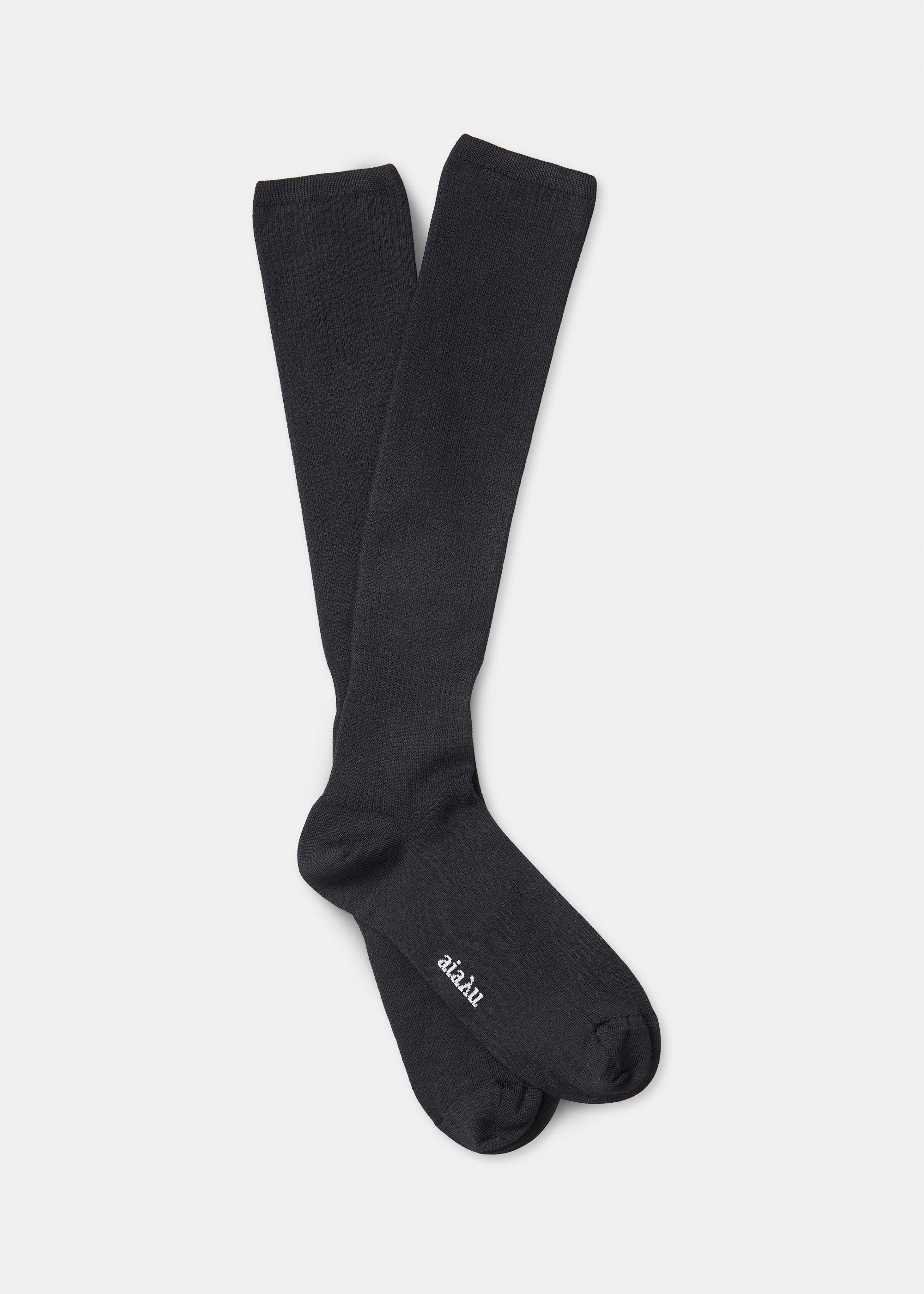 Wool knee socks | Black