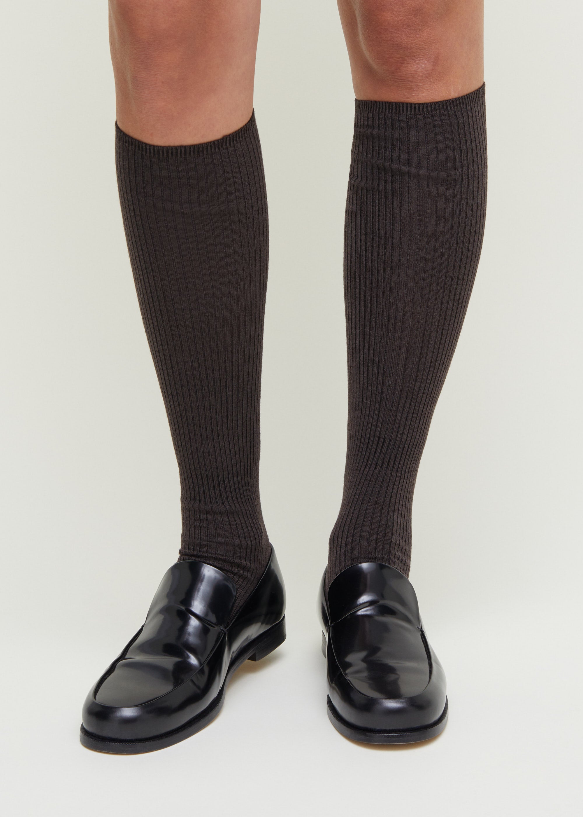 Wool knee socks | Brown