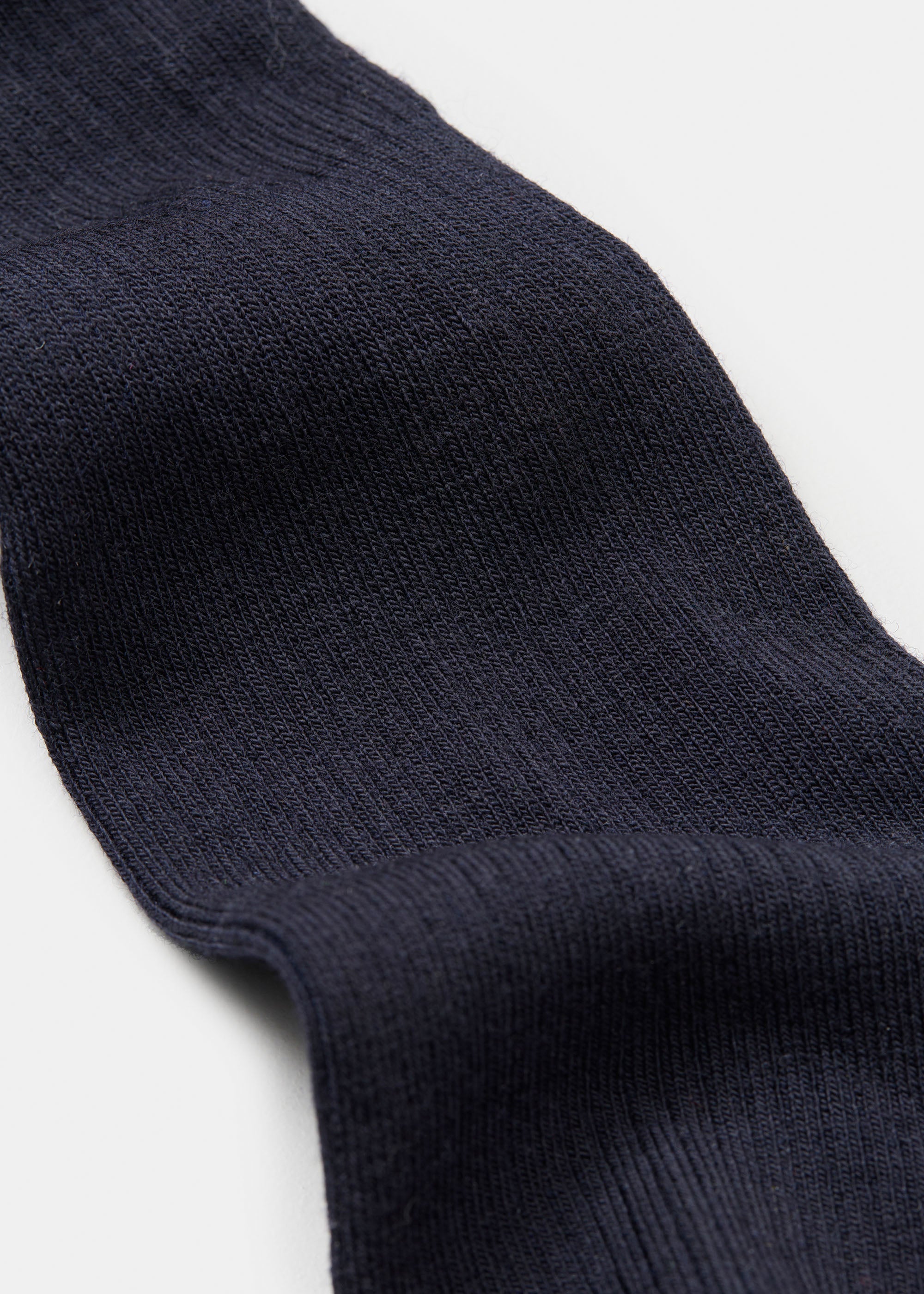 Wool rib socks | Navy