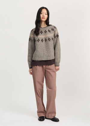 Wyn sweater – llama wool | Mix Pure Grey Sweater aiayu
