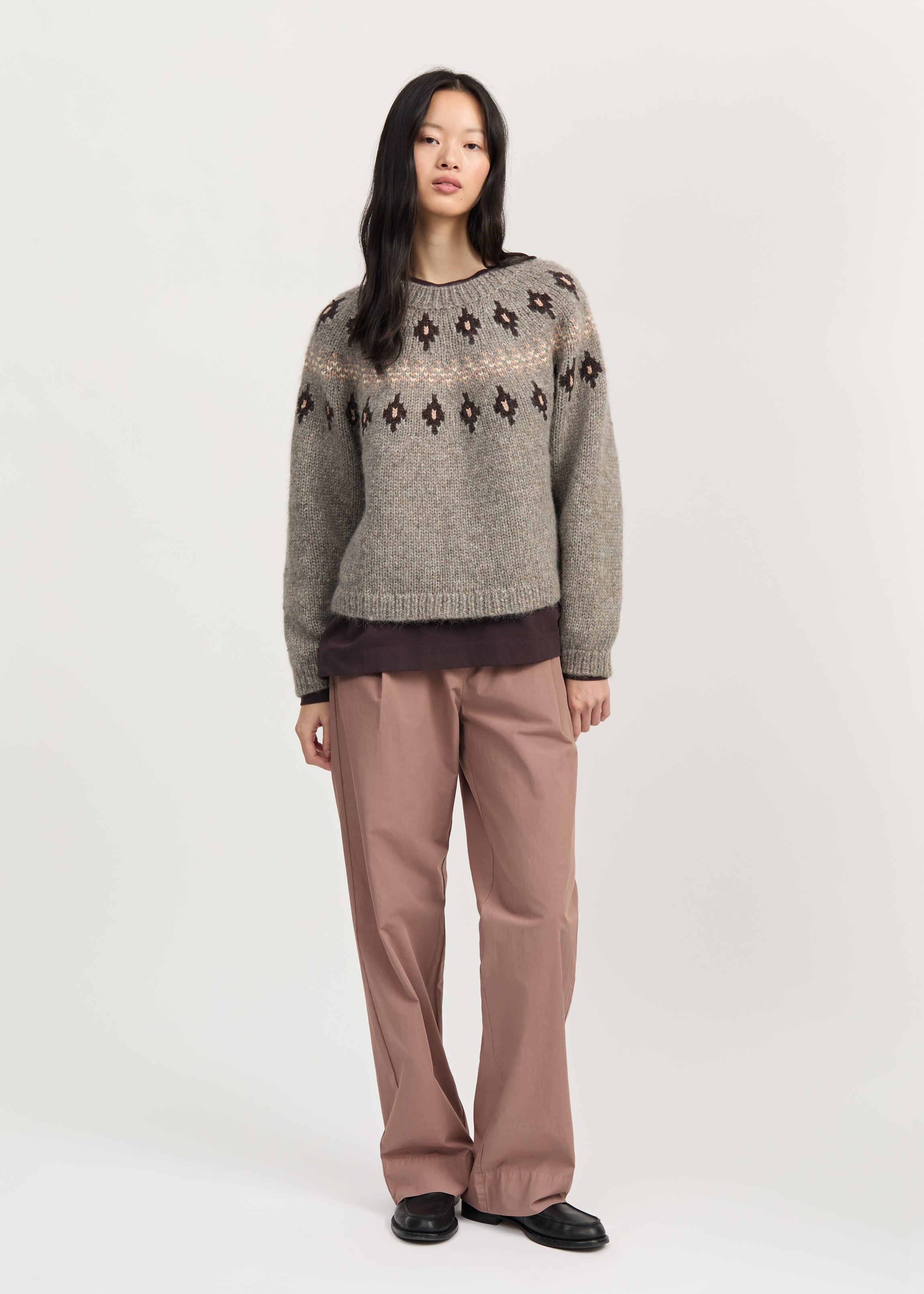 Wyn sweater – llama wool | Mix Pure Grey Sweater aiayu