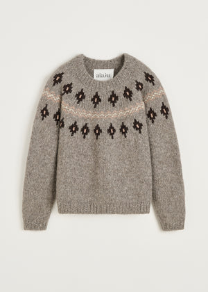Wyn sweater – llama wool | Mix Pure Grey Sweater aiayu