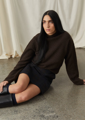 Alvilda yak sweater | Pure Dark Brown