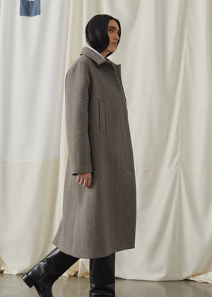 Noah wool coat | Herringbone