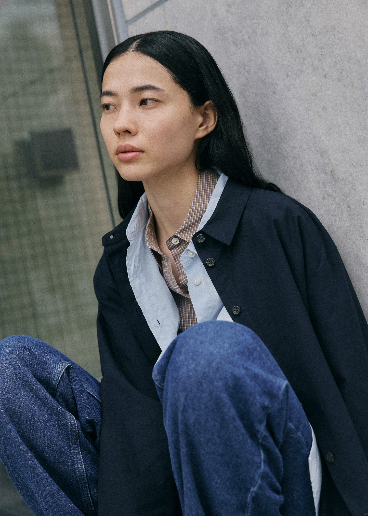 Paulina shirt | Navy Shirt Woven aiayu