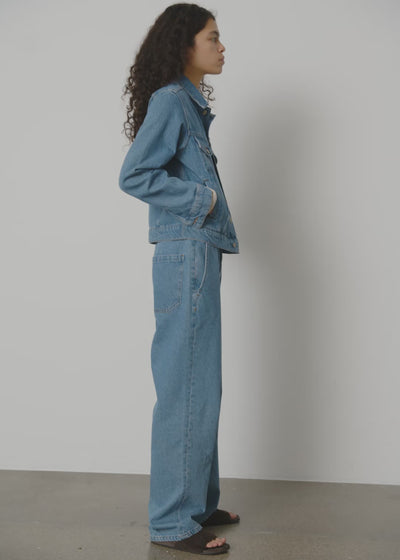 Cleo denim jacket | Clear Blue
